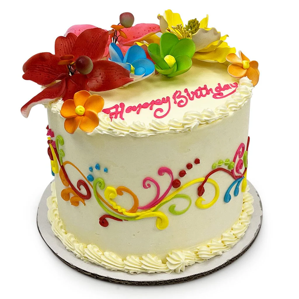 Blossoming Rainbow Cake